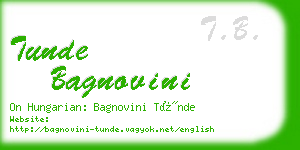 tunde bagnovini business card